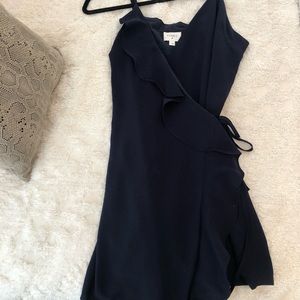 Navy wrap dress